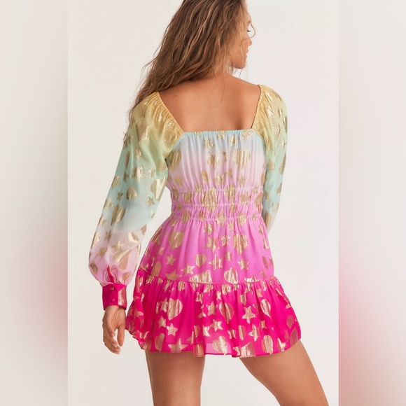 NWT LoveShackFancy Tayla Mini Dress in Surfer Fuschia Light - Picture 5 of 8